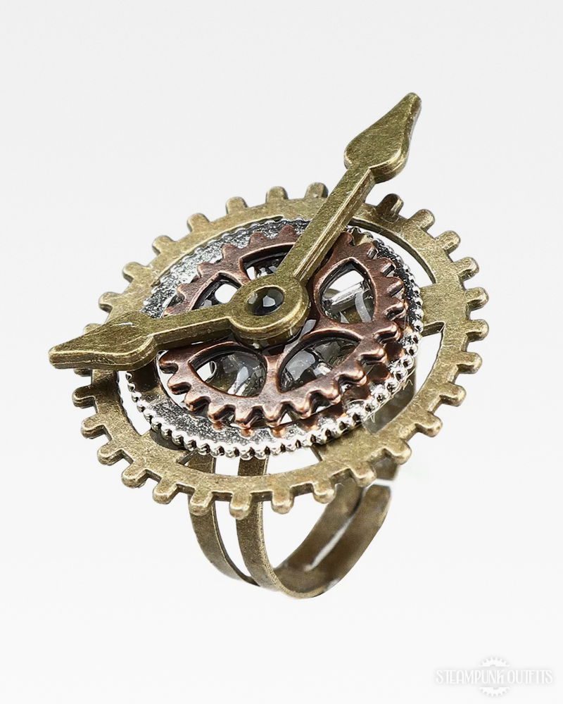 Steampunk Uhrenring
