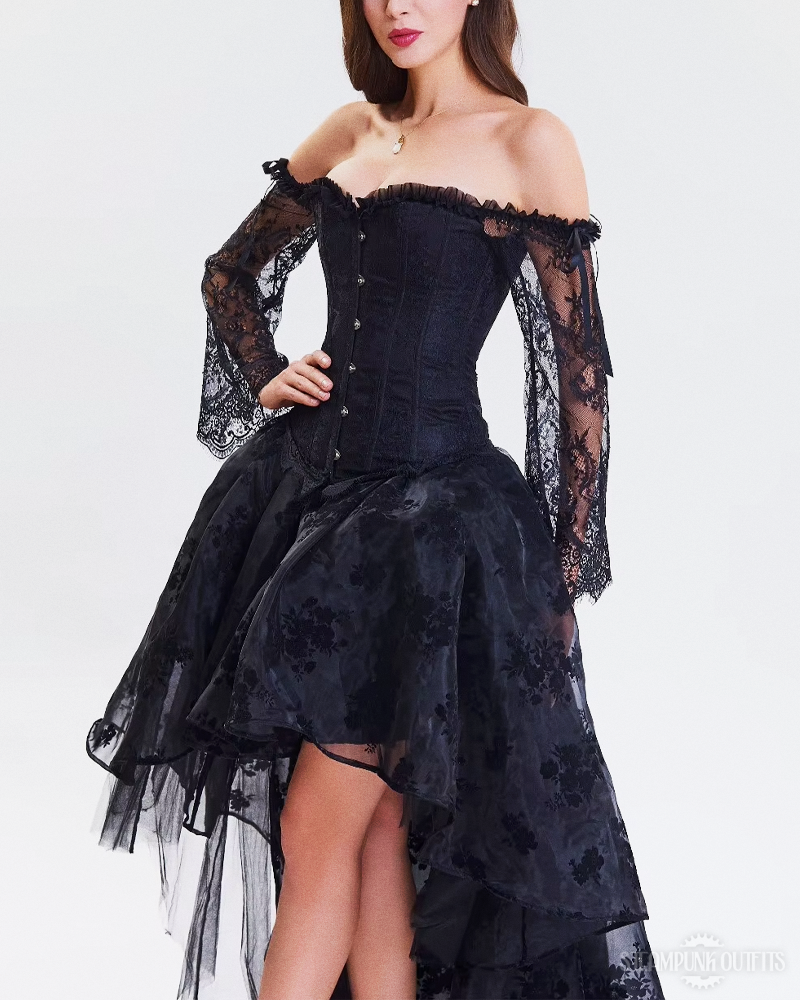 Steampunk Vokuhila Korsettkleid