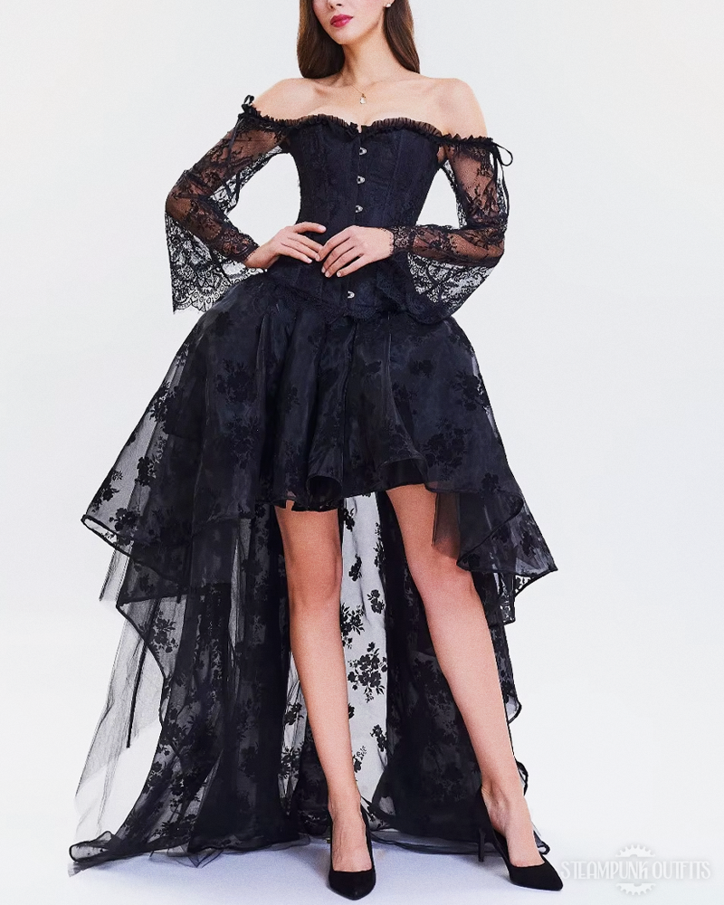 Steampunk Vokuhila Korsettkleid