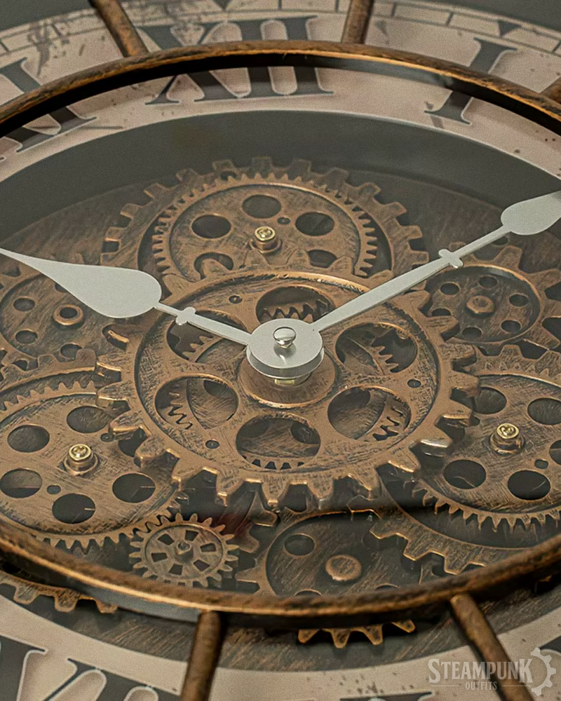 Steampunk Wanduhr