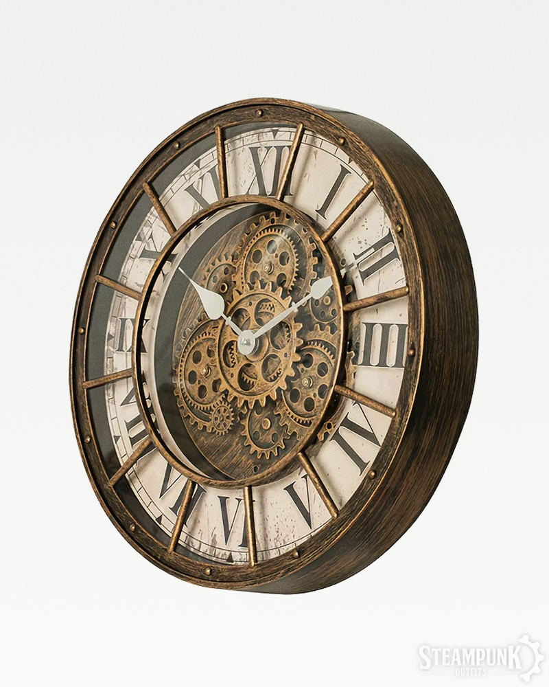 Steampunk Wanduhr