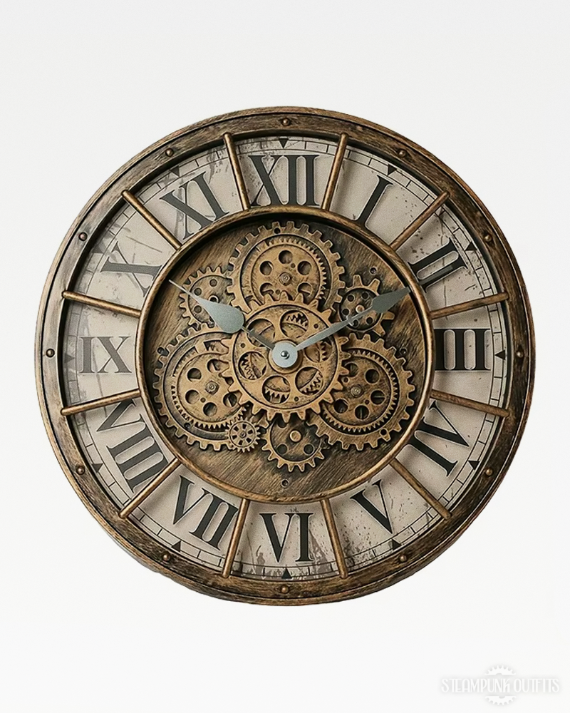 Steampunk Wanduhr