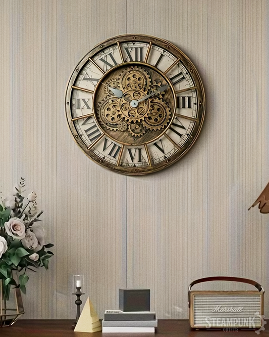 Steampunk Wanduhr