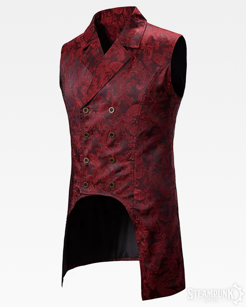 Steampunk Weste Rot
