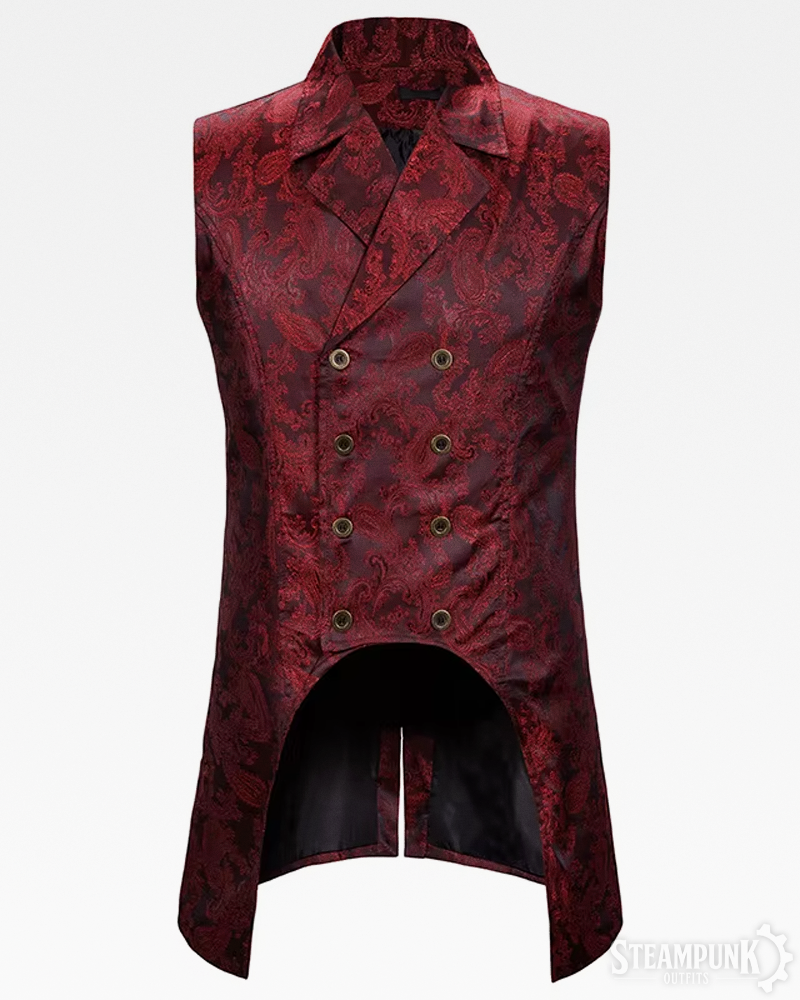 Steampunk Weste Rot