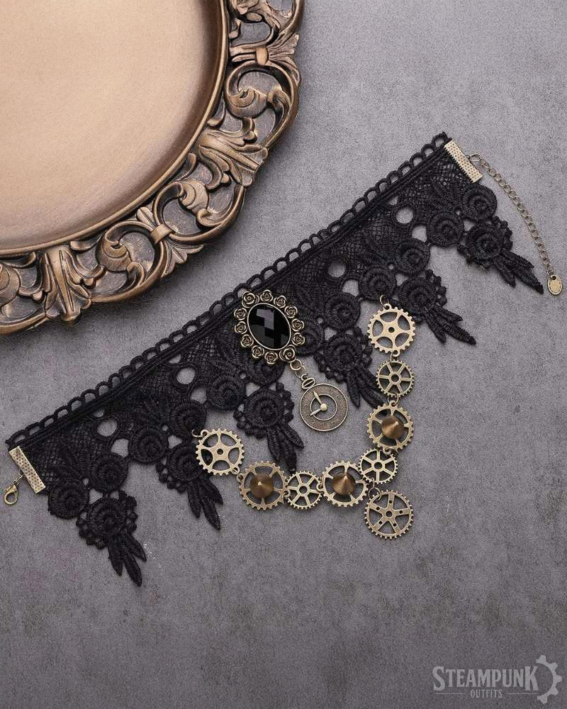 Steampunk Zahnrad Choker