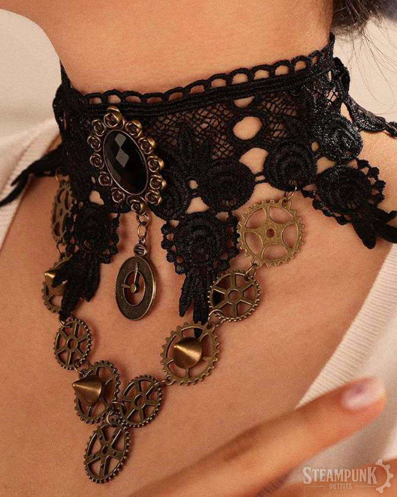 Steampunk Zahnrad Choker