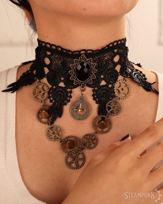 Steampunk Zahnrad Choker