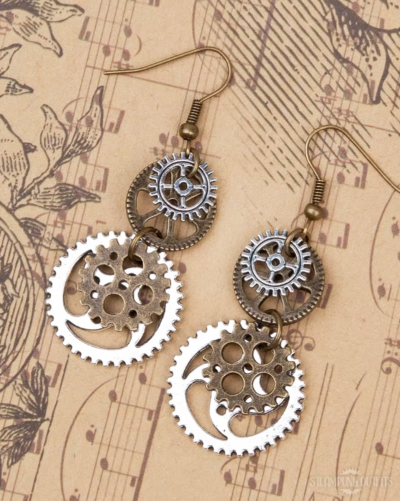 Steampunk Zahnrad Ohrringe