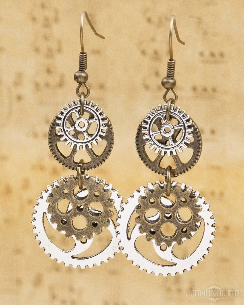 Steampunk Zahnrad Ohrringe