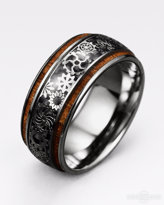 Steampunk Zahnrad Ring
