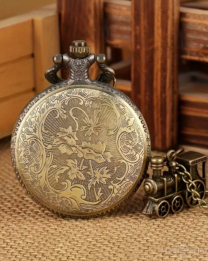 Steampunk Zug Taschenuhr