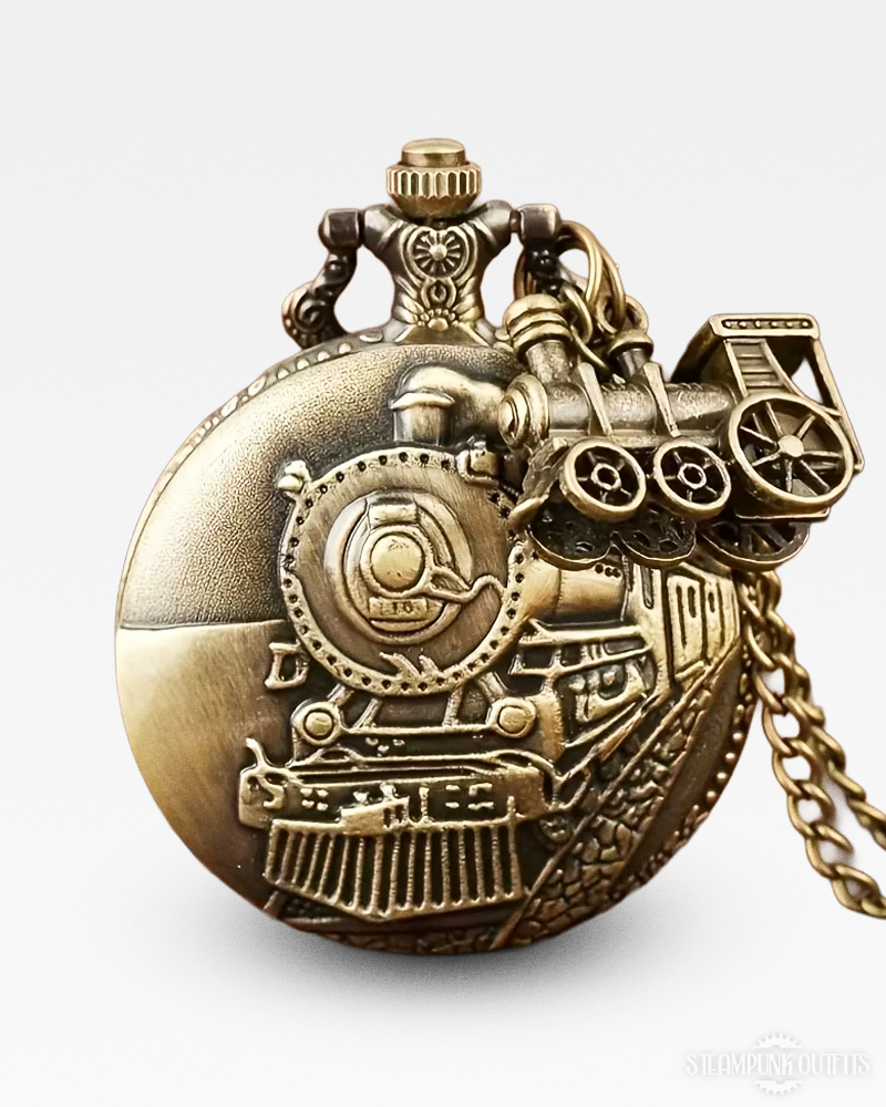 Steampunk Zug Taschenuhr