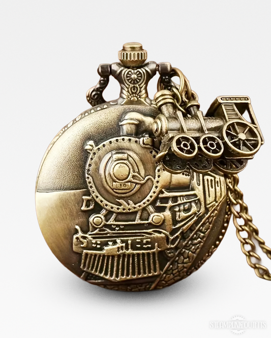 Steampunk Zug Taschenuhr