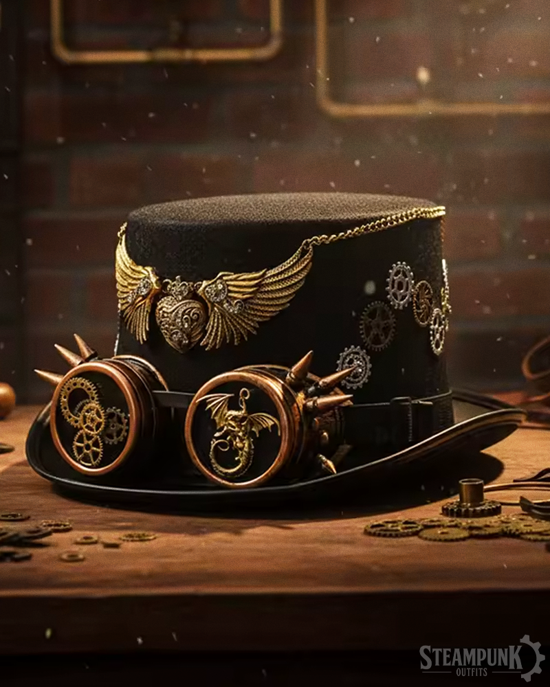 Steampunk Zylinder mit Brille