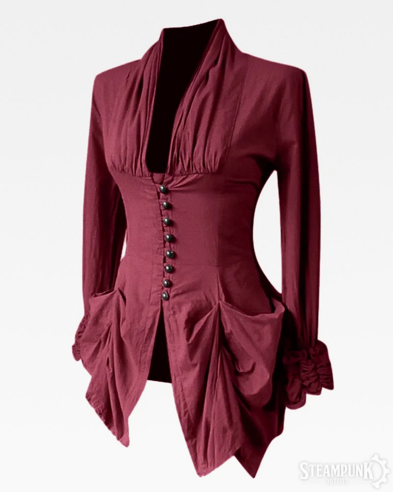 Viktorianische Steampunk Bluse