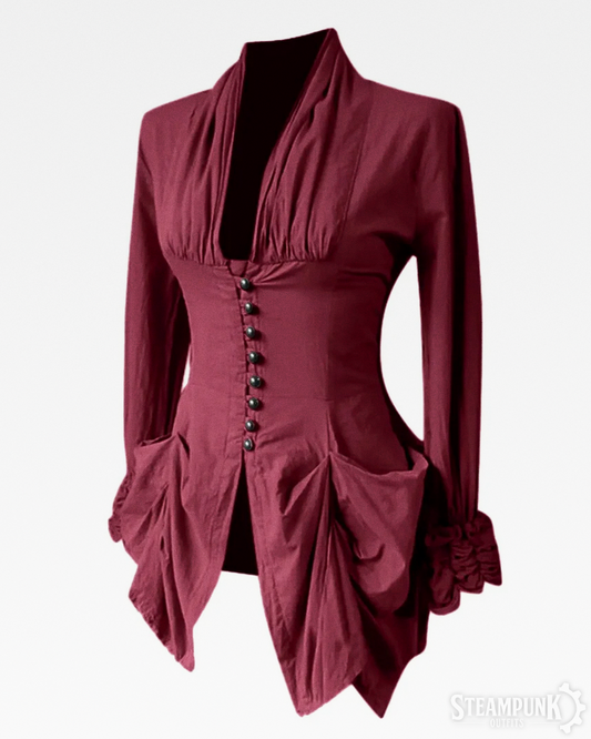 Viktorianische Steampunk Bluse