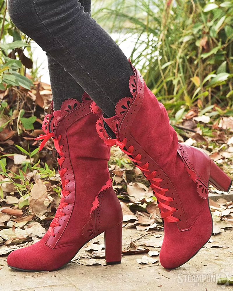 Viktorianische Steampunk Stiefel