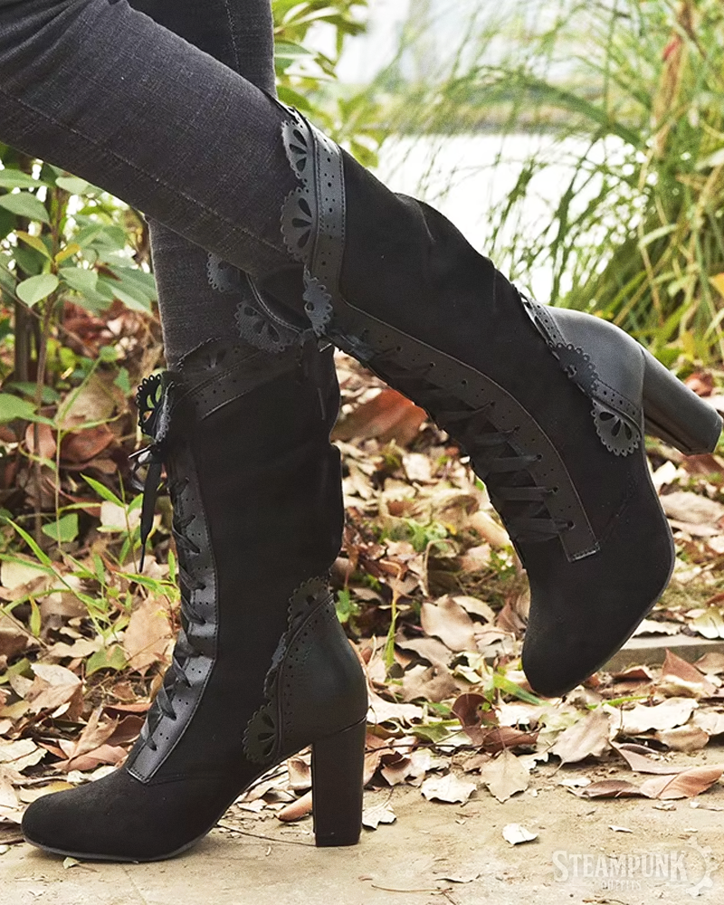 Viktorianische Steampunk Stiefel