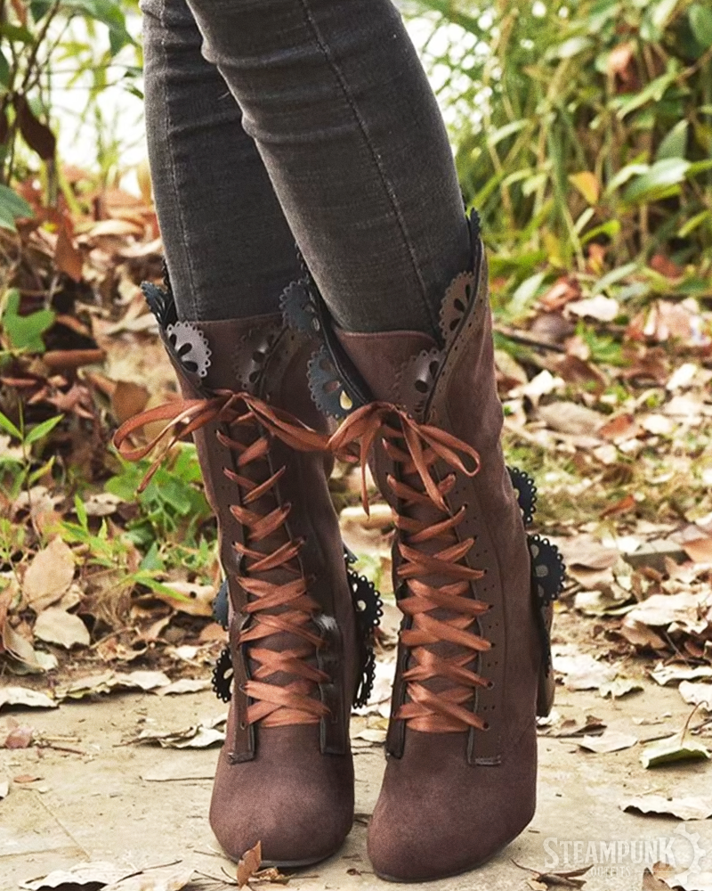 Viktorianische Steampunk Stiefel