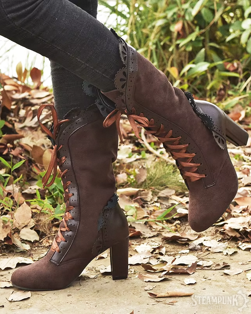 Viktorianische Steampunk Stiefel