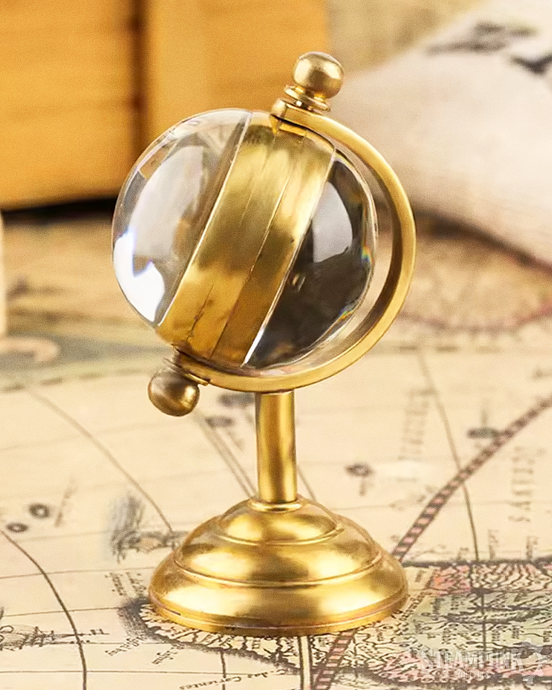 Vintage Steampunk Globus Uhr
