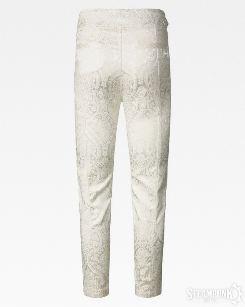 Weiße Steampunk Hose
