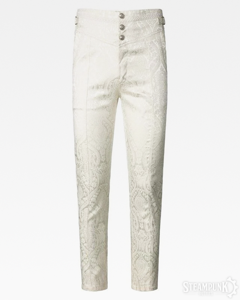 Weiße Steampunk Hose