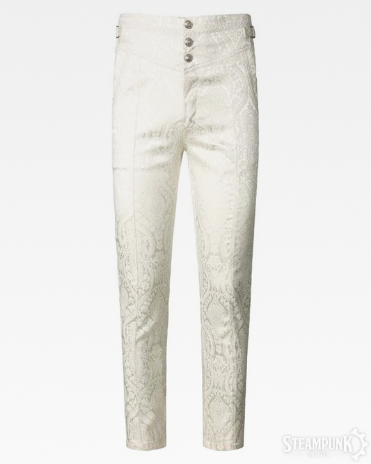 Weiße Steampunk Hose